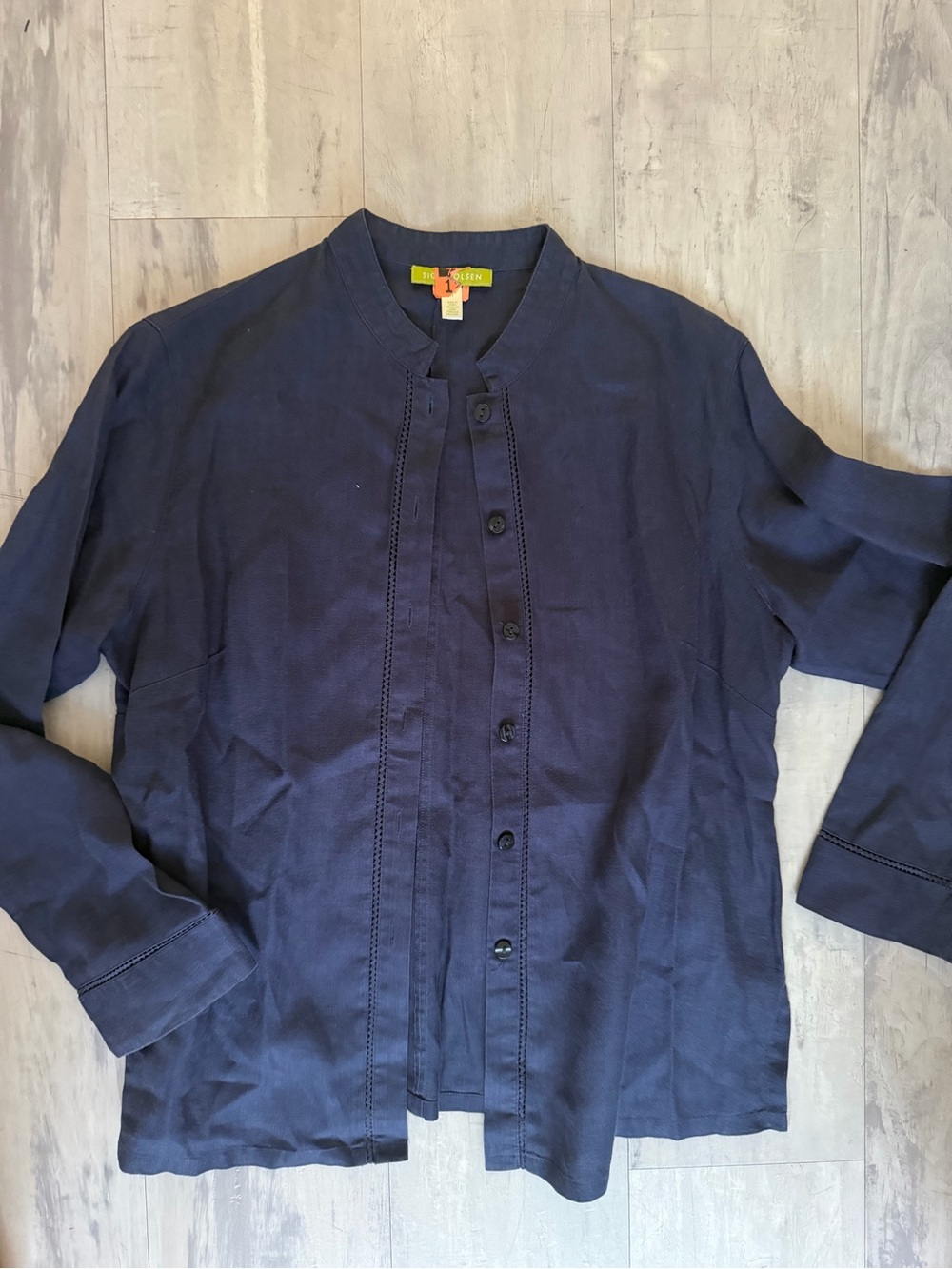 Women’s Linen Shirt Jacket — Navy